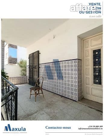 À VENDRE VILLA S+3 À RÉNOVER À BEN AROUS 