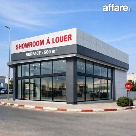 Showroom à louer 500 m² – Emplacement stratégique en coin – 