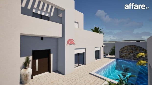 Projet de villa avec piscine à Houmt Souk Djerba ZU  P 741