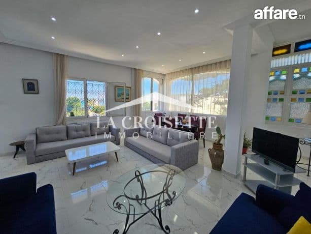Etage de villa s2 meublé vue sur mer à La Marsa MAL3504