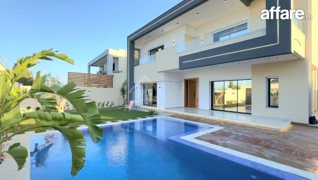 Villa toute neuve avec piscine et jardin à Hammamet Sud