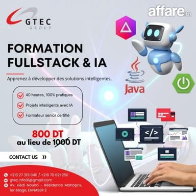 Formation Fullstack Spring Boot et Angular IA
