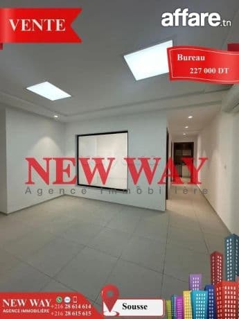 Bureau (A+2) à Sousse avec Place de Parking