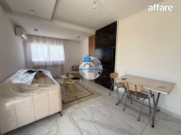 Location annuelle S+1 meublé avec place de parking à Sahloul