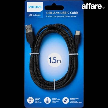 Cable de Charge USB-A -> Type C Philips