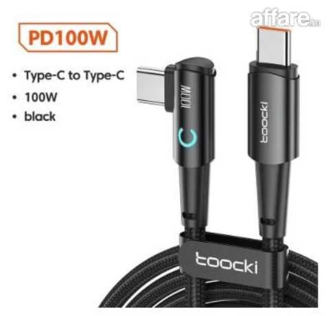 Câble charge Rapide 90° Type-C 100W 2Metres Gamer