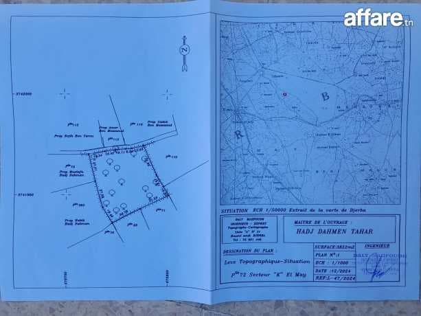TERRAIN 3 822 M² A EL MAY 4175 DJERBA DIS BEN MESSAOUD