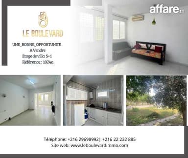 ✨ "Opportunité : Étage de villa S+1 en bord de mer à Nabeul