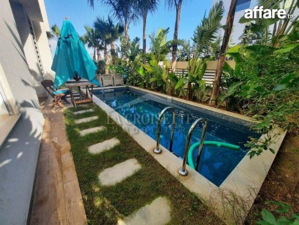 Appartement s4 meublé avec piscine à La Marsa MAL4285