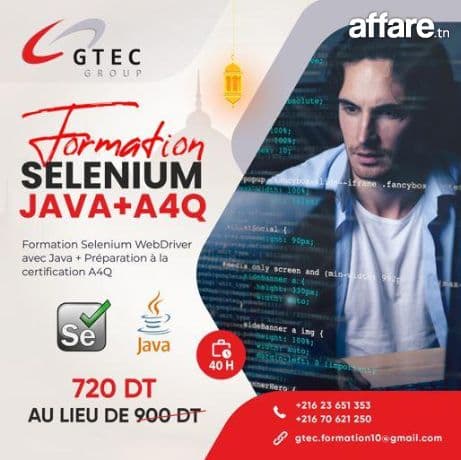  Formation Selenium WebDriver + Java + Certification A4Q