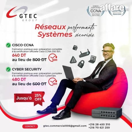 Formation en Réseaux Informatiques : Cisco + Cybersécurité