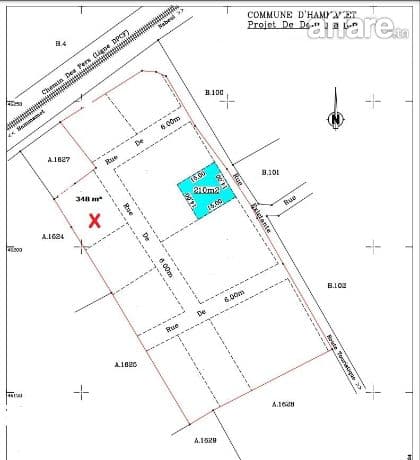Terrain de 348 m² à la zone touristique Mrezga à vendre  