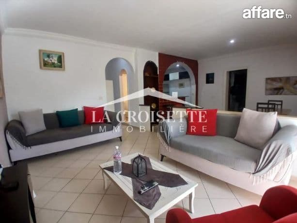 Duplex s3 meublé vue sur mer à Gammarth MDL0368