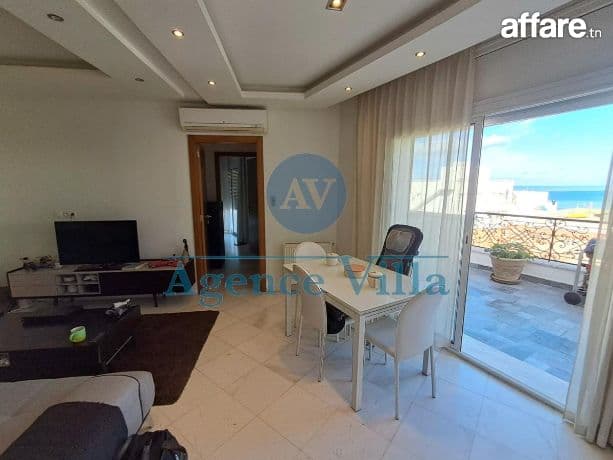 Appartement à louer à La Marsa (S2) avec vue sur mer 🌊