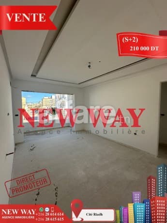 (S+2) Directe Promoteur à Cité Riadh