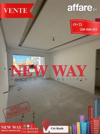 (S+2) Directe Promoteur à Cité Riadh