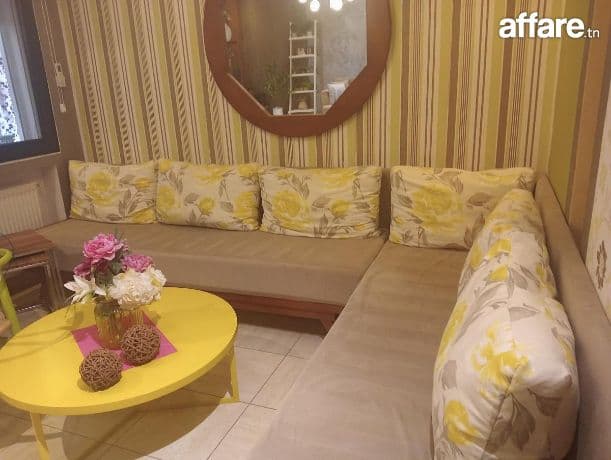 SÉJOUR COIN BOIS MASSIF et Table basse 