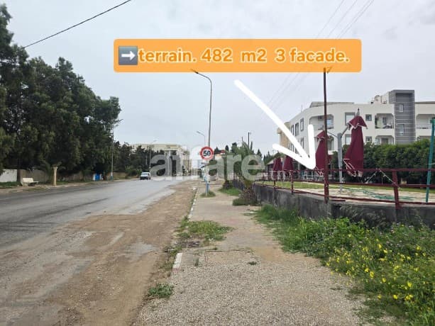 Manifique Terrain 482 m2 à Chatt-Mariem route touristique