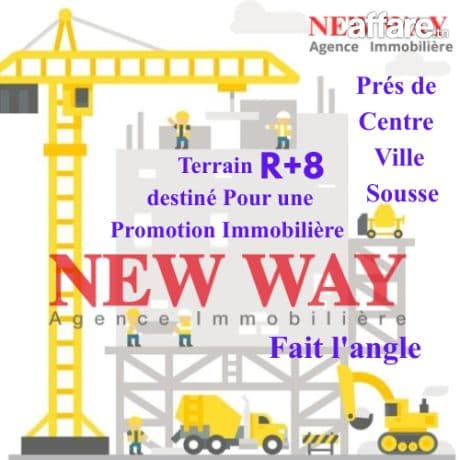 Terrain Fait l'angle à Sousse