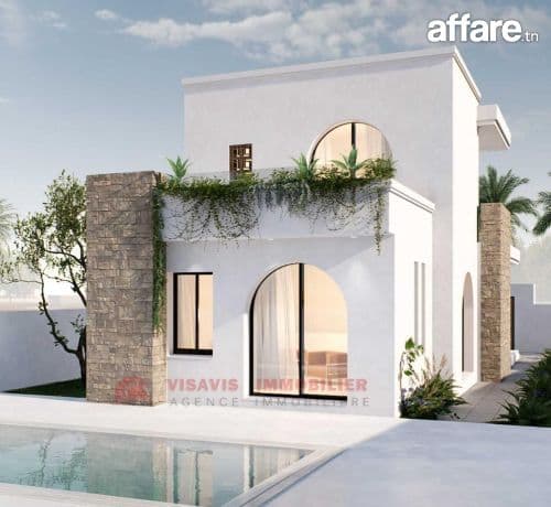 Villa avec étage à vendre sur plan à Houmt Souk Djerba ZU