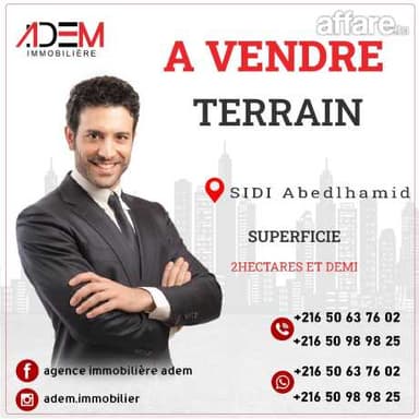 Terrain dans la zone industrielle sidi abedlhamid  Opportuni