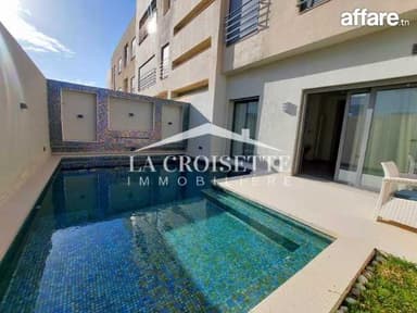 Appartement S+1 avec terrasse et piscine à Gammarth MAV1650