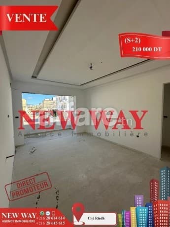 S+2 Directe Promoteur à Cité Riadh
