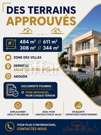 #Des Terrains derriére #Salle des fêtes Ghedamsi #Akouda 