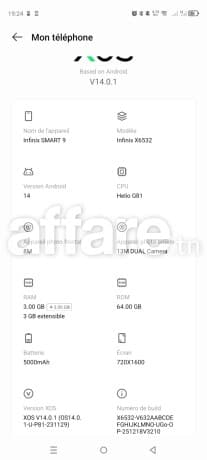 "للبيع بسرعة: هاتف Infinix Smart 9 مستعمل بحالة جيدة، مهتم؟ 