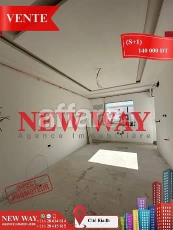 S+1 Directe Promoteur à Cité Riadh