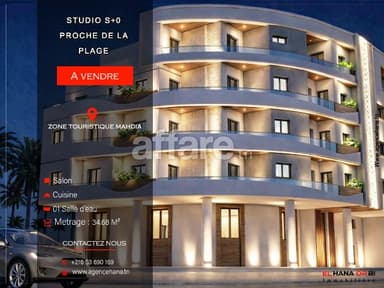 nouveau projet sur plan à vendre appartement s+0 à Mahdia 