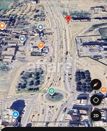 Terrain 1200 m2  R+8  sur  route ceinture à Sousse