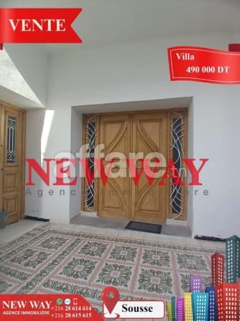 Villa de Plain Pied à Sousse Proche de toutes Commodités