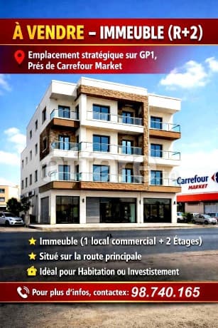 A VENDRE #Immeuble (#R+2) Sur #GP1 Et Prés #Carrefour Market