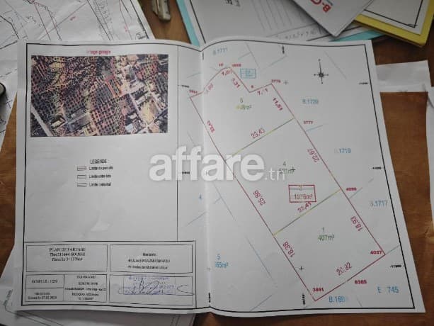 Akouda Deux lots de terrain dans une zone très recherch