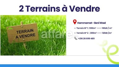 Terrain à vendre à Hamammet 