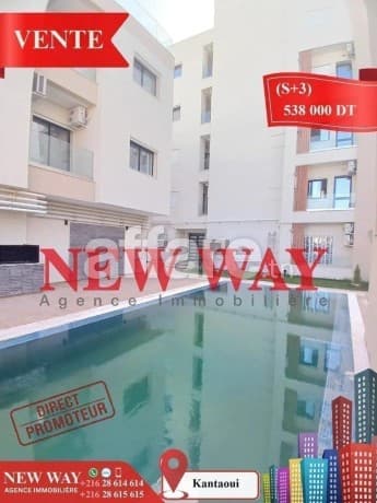 S+3 à Kantaoui Direct Promoteur Prés de la Mer
