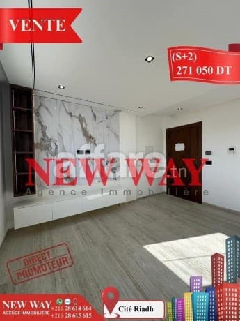 (S+2) Directe Promoteur à Cité Riadh