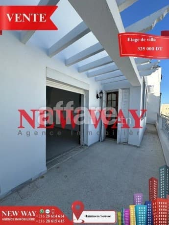 Etage de Villa avec une entrée indépendante à Hammem Sousse