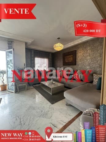 (S+3) à Khezema EST avec Place de Parking