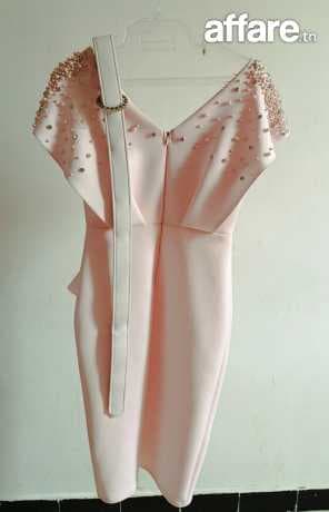 Robe soirée rose 