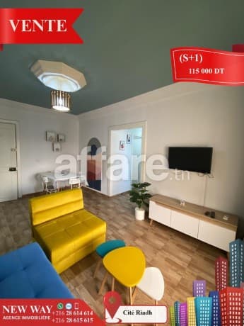 S+1 à Cité Riadh 5 avec Meubles