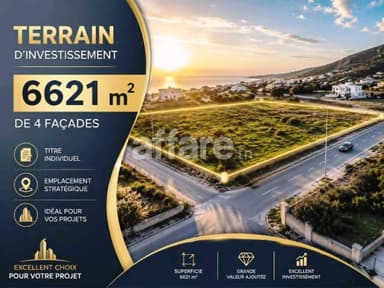 Idéal Pour Vos Projet Terrain 6621m² Khzema Ouest
