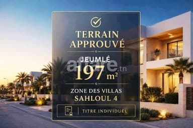Offre de Vente Terrain Approuvé Jumelé 197m² Sahloul 4