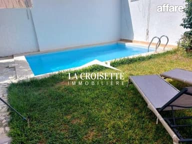 Rez-de-chaussée de villa meublé s+3 à Carthage MRCL0002