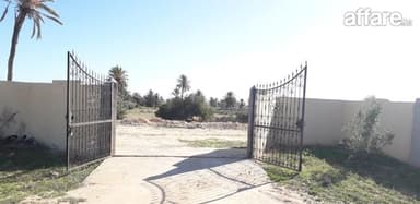 Grand Terrain vue sur mer  à Aghir Djerba Titre bleu