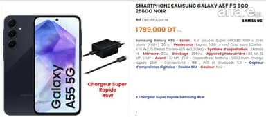 SUMSUNG GALAXY A55 256, 5G, 8 GO et 256 GO