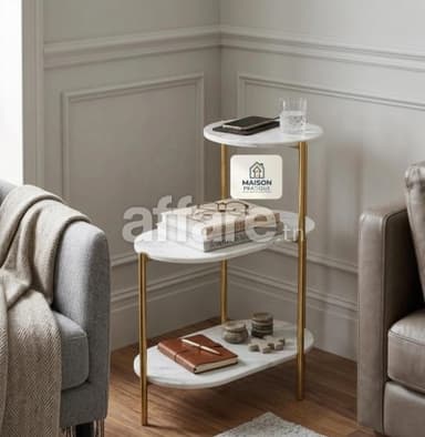 Table basse en effet Marbre