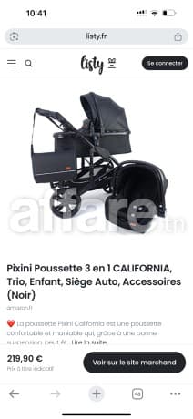 Poussette trio pixini