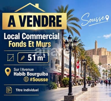 Local Commercial Sur l Avenue Habib Bourguiba Sousse